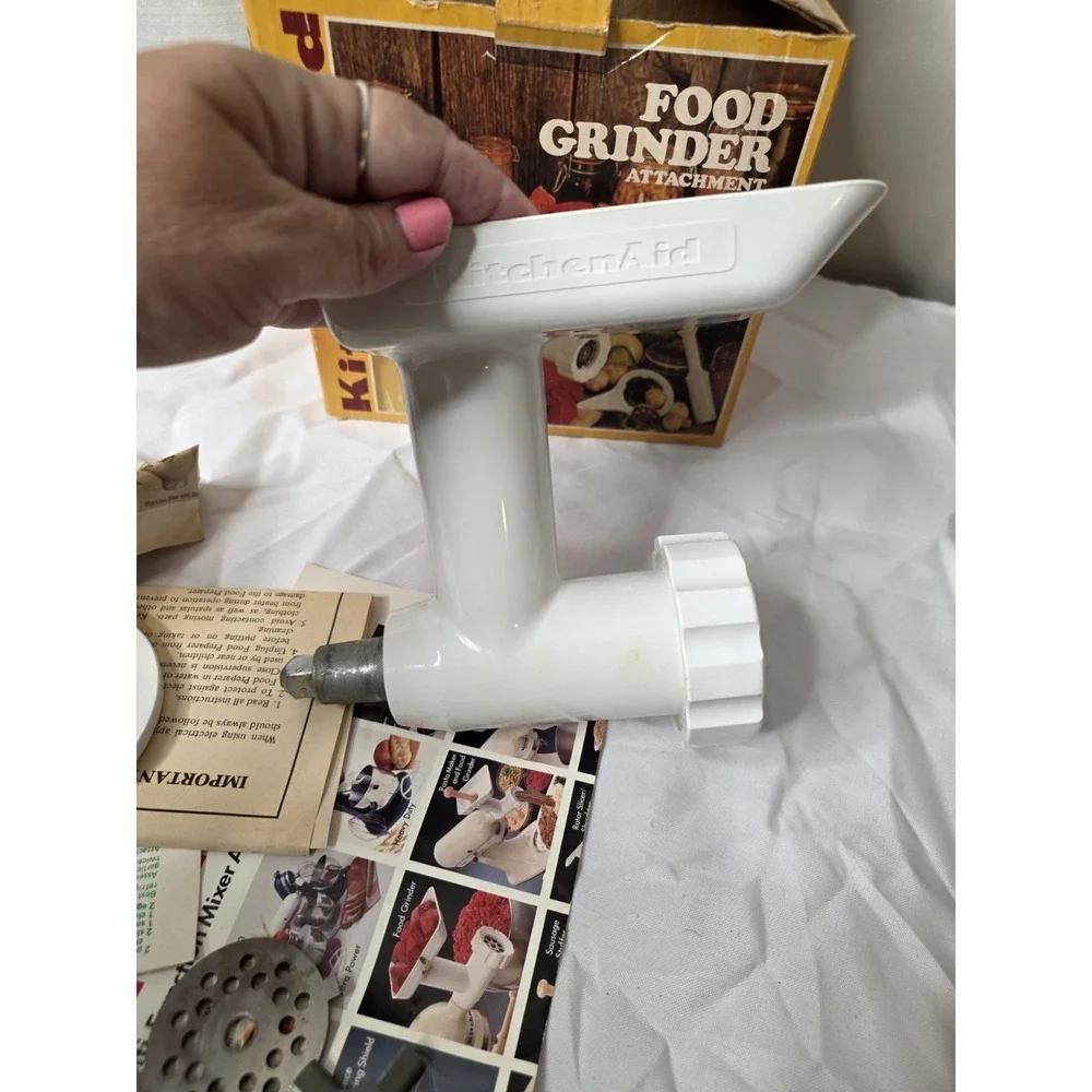 Hobart Kitchenaid All Metal Food Grinder Vintage With Box, Parts Only